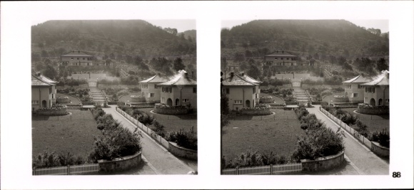 Stereo spatial image photo &quot;The NS model farms 1937-38&quot; No. 88 Deutsche Milchwerke, Zwingenberg Bergstr