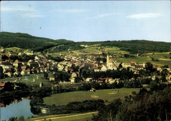 Postcard Viechtach in the Bavarian Forest, Lower Bavaria, general view