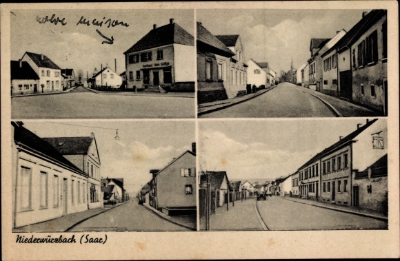 PC Niederwürzbach Blieskastel in Saarland, town views, street section, houses
