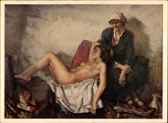 Artist Postcard troops, Karl, being and passing away, HDK 21