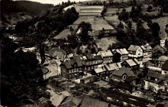 KP Katzhütte w Schwarzatal, widok z Scheffelsen