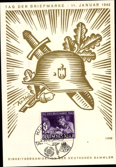 Künstler Ak Axster Heudtlaß, Tag der Briefmarke 1942, KdF