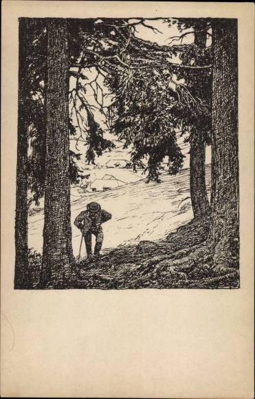 Artist PC Thoma, Hans, entrance in Tannenwald