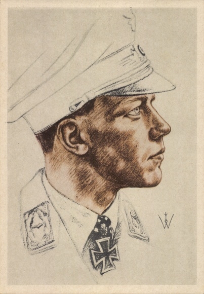 Kunstenaar Ak Willrich, Wolfgang, Majoor Wick, Commodore van een jachteskader, VDA