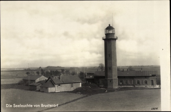 Postcard Majak Brüderort East Prussia, lighthouse