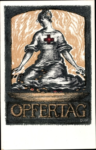 Artist PC Ditz, Walter, day of sacrifice 1917, Bavarian State Committee of the Red Cross