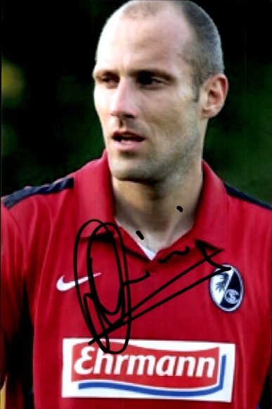 Autograph card footballer Daniel Sereining, SC Freiburg, autograph