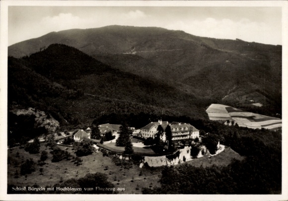 Postcard Obereggenen Schliengen in the Black Forest, Bürgeln Castle, aerial photograph