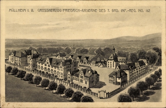 Army Museum Müllheim in Baden Markgräflerland, Grand Duke Friedrich Barracks, 7th Baden Infantry Regiment 142