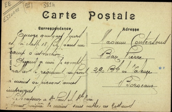 Postcard Vayres Essonne, Cantonment of the 23rd Colonial