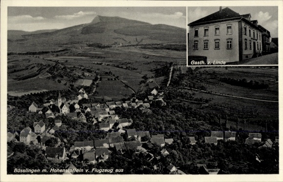 Ak Büßlingen Tengen in Baden; Fliegeraufnahme, Gasthaus zur Linde