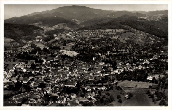 Postcard Kandern in the Black Forest Baden, aerial photograph