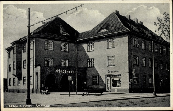Ak Teltow, herenhuis, drogisterij
