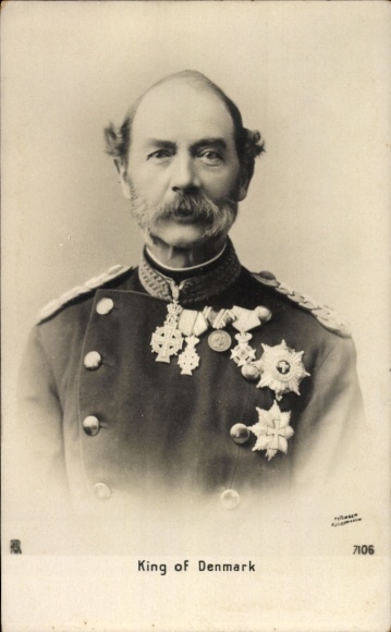 Król Aki Chrystian IX. Danii, portret, zamówienie