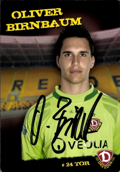 Autogrammkarte Fußballer Oliver Birnbaum, SG Dynamo Dresden, Autogramm