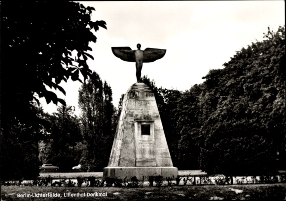 Postcard Berlin Steglitz Lichterfelde, Lillienthal Memorial