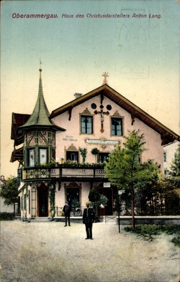 PC Oberammergau in Upper Bavaria, house of the Christ actor Anton Lang, 1940