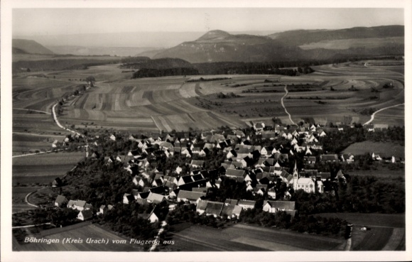 Postcard Böhringen Römerstein in the Swabian Alb, aerial photograph