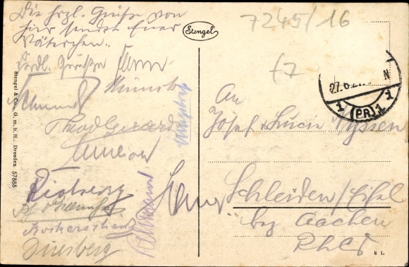 Postcard Kaliningrad Königsberg East Prussia, Maraunenhof, villas, swans