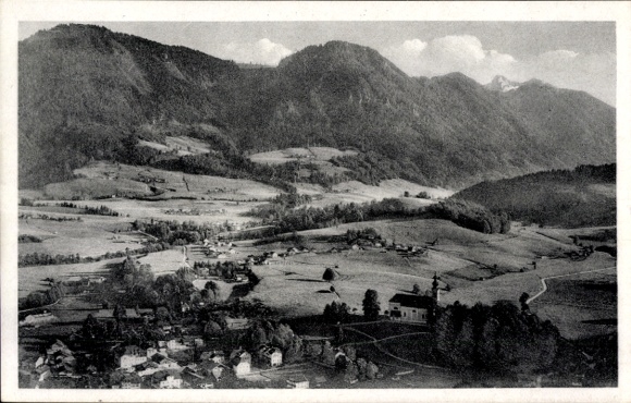 Ruhpolding in Upper Bavaria, aerial photograph