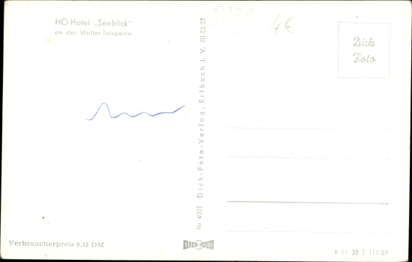 Postcard Paulsdorf Dippoldiswalde in the Eastern Ore Mountains, HO Hotel Seeblick at the Malter dam