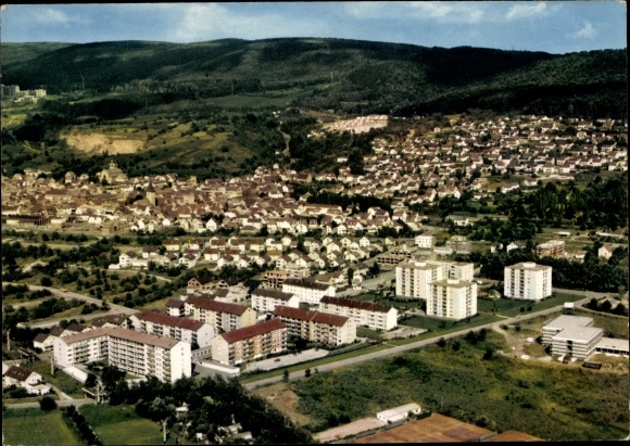 Postcard Leimen in Baden, aerial photograph, new housing estate