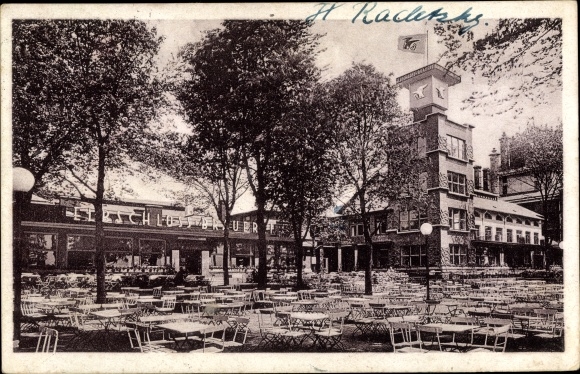 Postcard Hamburg Altona Nienstedten, Restaurant Elbschlossbrauerei, owner Ewald Guderjahn