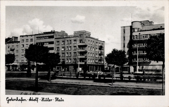 Ak Gdynia Gotenhafen Pommern, Adolf-Hitler-Platz