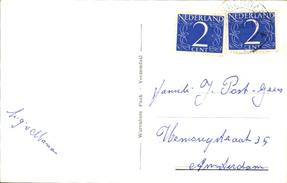 Postcard Veenendaal Utrecht Netherlands, windmill