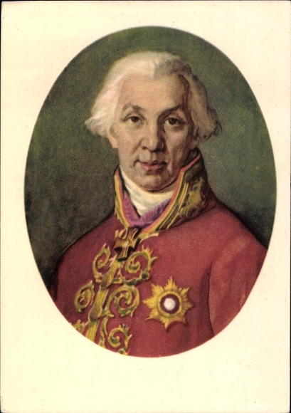 Kunstenaar Ak Dichter Gavriil Romanovich Derzhavin, Portret