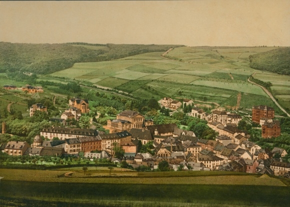 Photo Langenschwalbach Bad Schwalbach in the Rheingau Taunus district, total view
