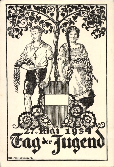 Künstler Ak Tag der Jugend, Mai 1934, Propaganda