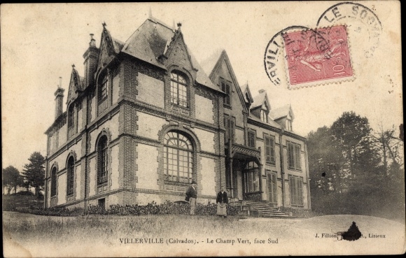 Postcard Villerville Calvados, le Champ Vert, face Sud, Villa, south side