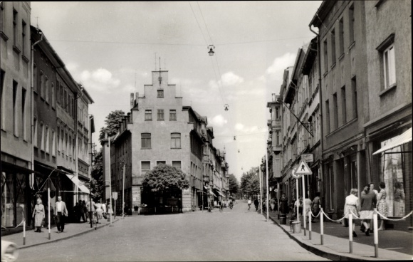 Ak Apolda in Thüringen, Bahnhofstraße, Geschäfte