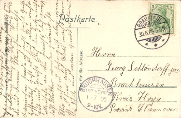 Postcard Braunlage in the Upper Harz, Hotel Pension Waldmühle, herd of cows