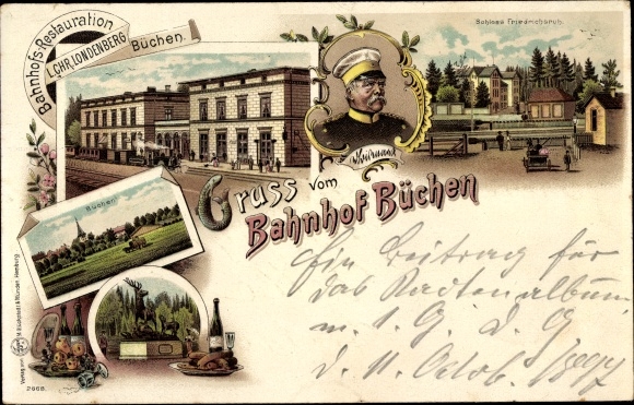 Chromo-Litho books in the Duchy of Lauenburg, station restoration, Friedrichsruh Palace, Bismarck