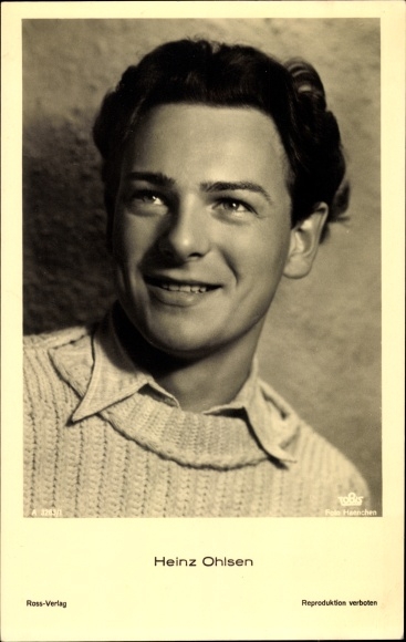 Postcard actor Heinz Ohlsen, portrait, Ross Verlag 3263/1