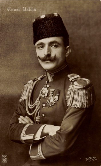 Postcard Enver Pasha, Lieutenant General, Minister of War of the Ottoman Empire