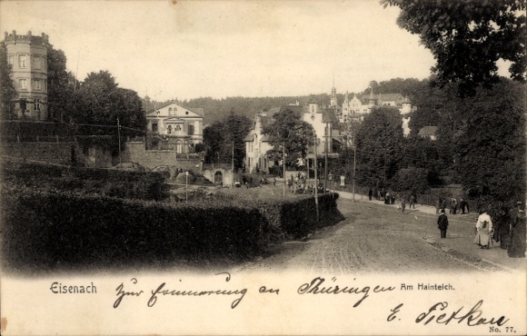 Postcard Lutherstadt Eisenach in Thuringia, Am Hainteich