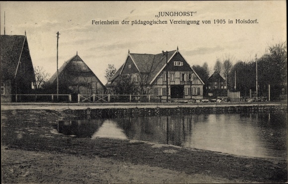 Postcard Hoisdorf in Schleswig Holstein, Junghorst, holiday home of the educational association from 1905