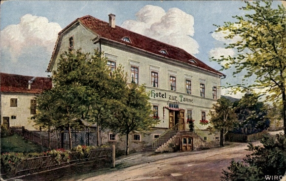 Postcard Finsterbergen Friedrichroda in the Thuringian Forest, Hotel zur Tanne
