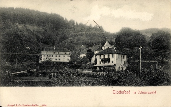 Ak Glotterbad im Schwarzwald, Fachwerkhäuser, Schwarzwald, Natur, ruhige Umgebung
