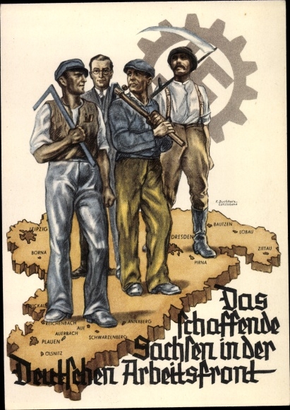 Artist maps PC Buchholz Lützschena, F., The creative Saxony in the German labor front