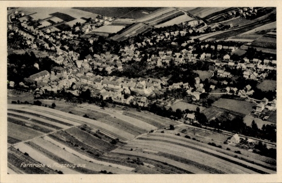 Postcard Farnroda in Thuringia, aerial photograph