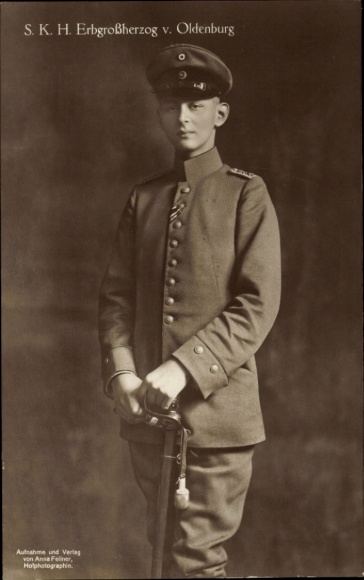 Ak Erbgroßherzog Nikolaus von Oldenburg, Portrait, Uniform