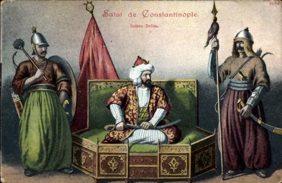 Postcard Istanbul, Sultan Selim, Turkish Warriors