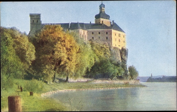 Postcard Persenbeug Gottsdorf on the Danube Lower Austria, Persenbeug Castle