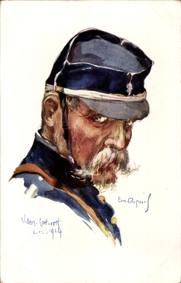 Kunstenaar Ak Dupuis, E., Franse soldaat, portret