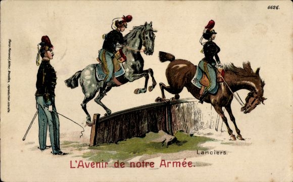 Litho Avenir de notre Armee, Lanciers