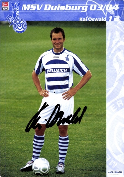 Autogrammkarte Fußballer Kai Oswald, MSV Duisburg, Autogramm